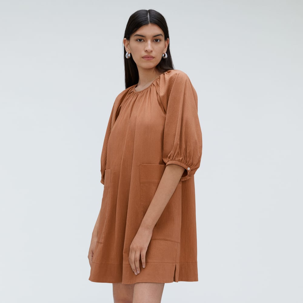 womens-seersucker-puff-sleeve-dress-tawny-brown