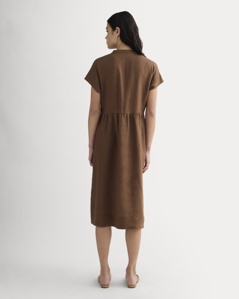 womens-linen-workwear-midi-dress-cedarwood