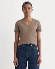 womens-organic-cotton-slim-v-neck-tee-clay | primary
