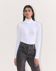 womens-supima-rib-turtleneck-white | primary