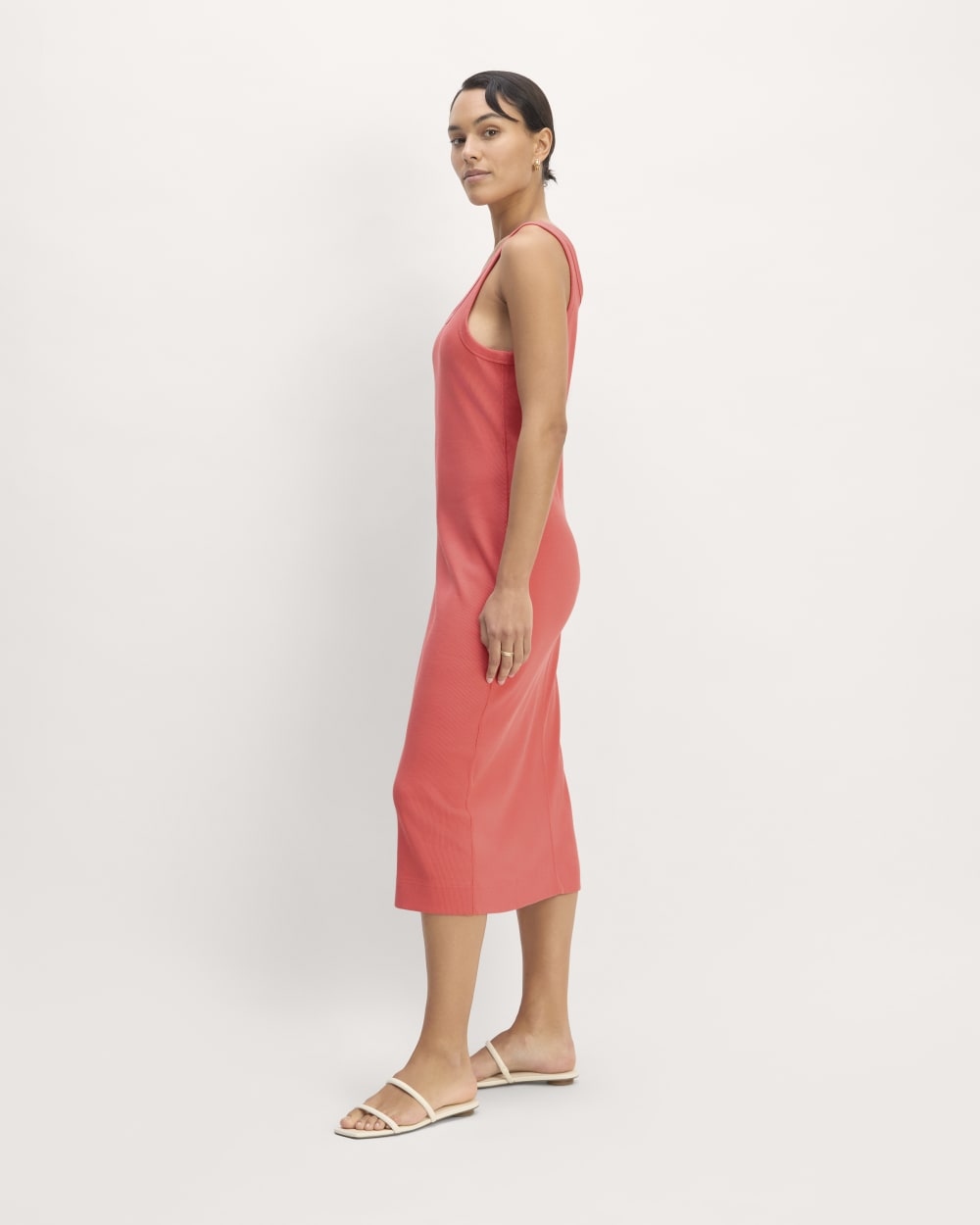 womens-ribbed-tank-dress-coral