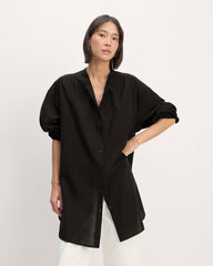 womens-gauze-oversized-shirt-black | primary
