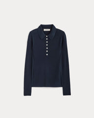 womens-ultrasoft-merino-ribbed-polo-navy | alt