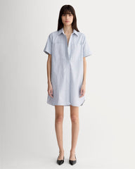 womens-oxford-short-sleeve-shirt-dress-bone-mazarine-blue | primary