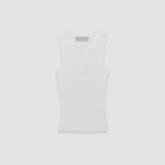 womens-ribbed-cutaway-tank-white | alt