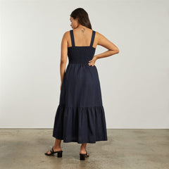 womens-smock-dress-navy | alt