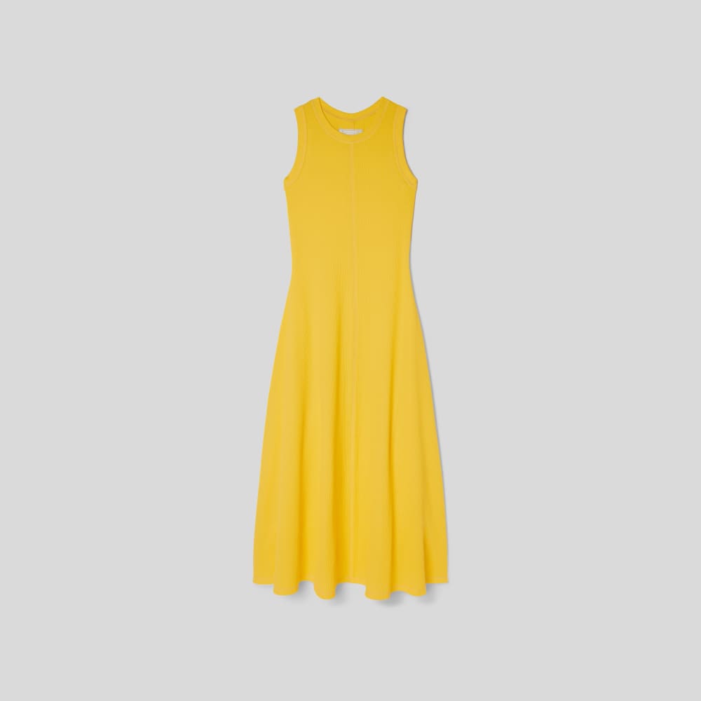 womens-organic-cotton-waffle-tank-dress-high-visibility-yellow | alt