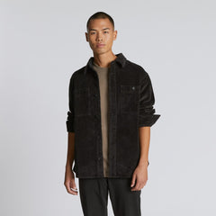 unisex-corduroy-overshirt-black | primary