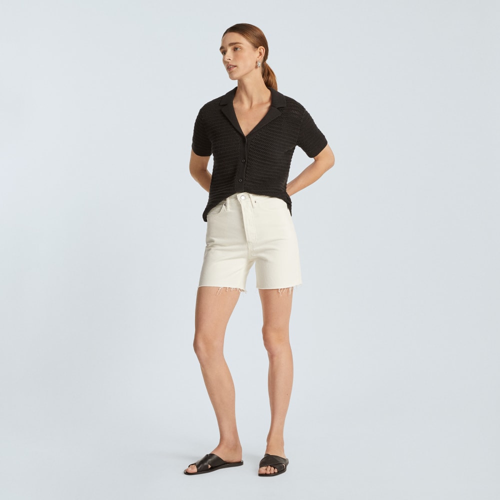 womens-crochet-knit-polo-black