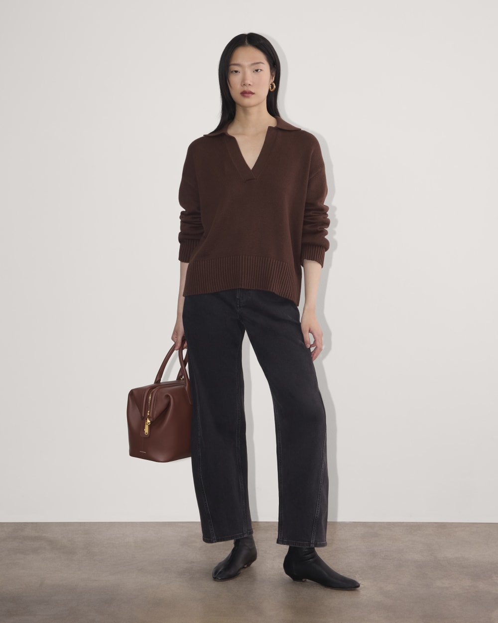 womens-cotton-boxy-polo-dark-mahogany