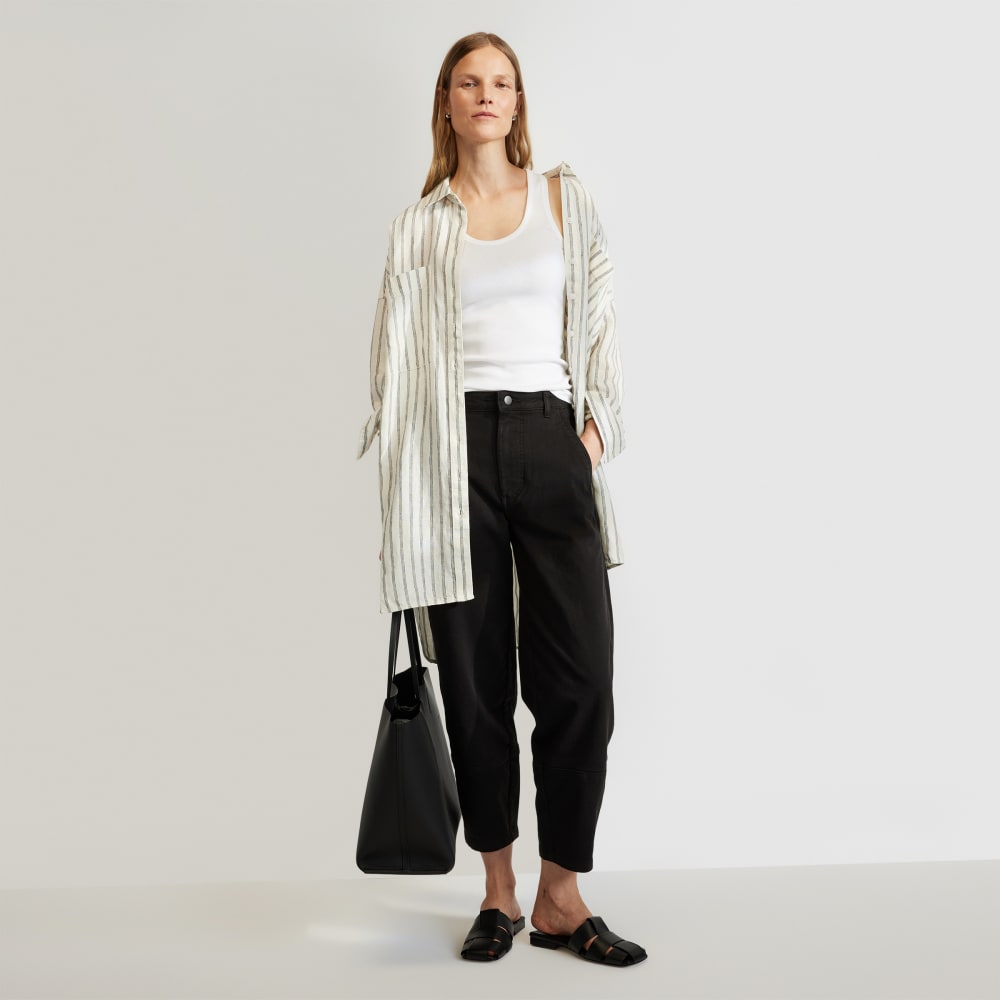 womens-way-long-linen-shirt-black-canvas-tan