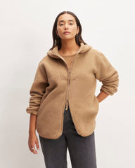 womens-renew-fleece-full-zip-hoodie-tigers-eye-brown | primary