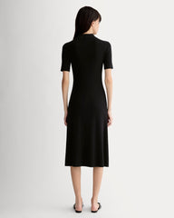 womens-knit-polo-dress-black