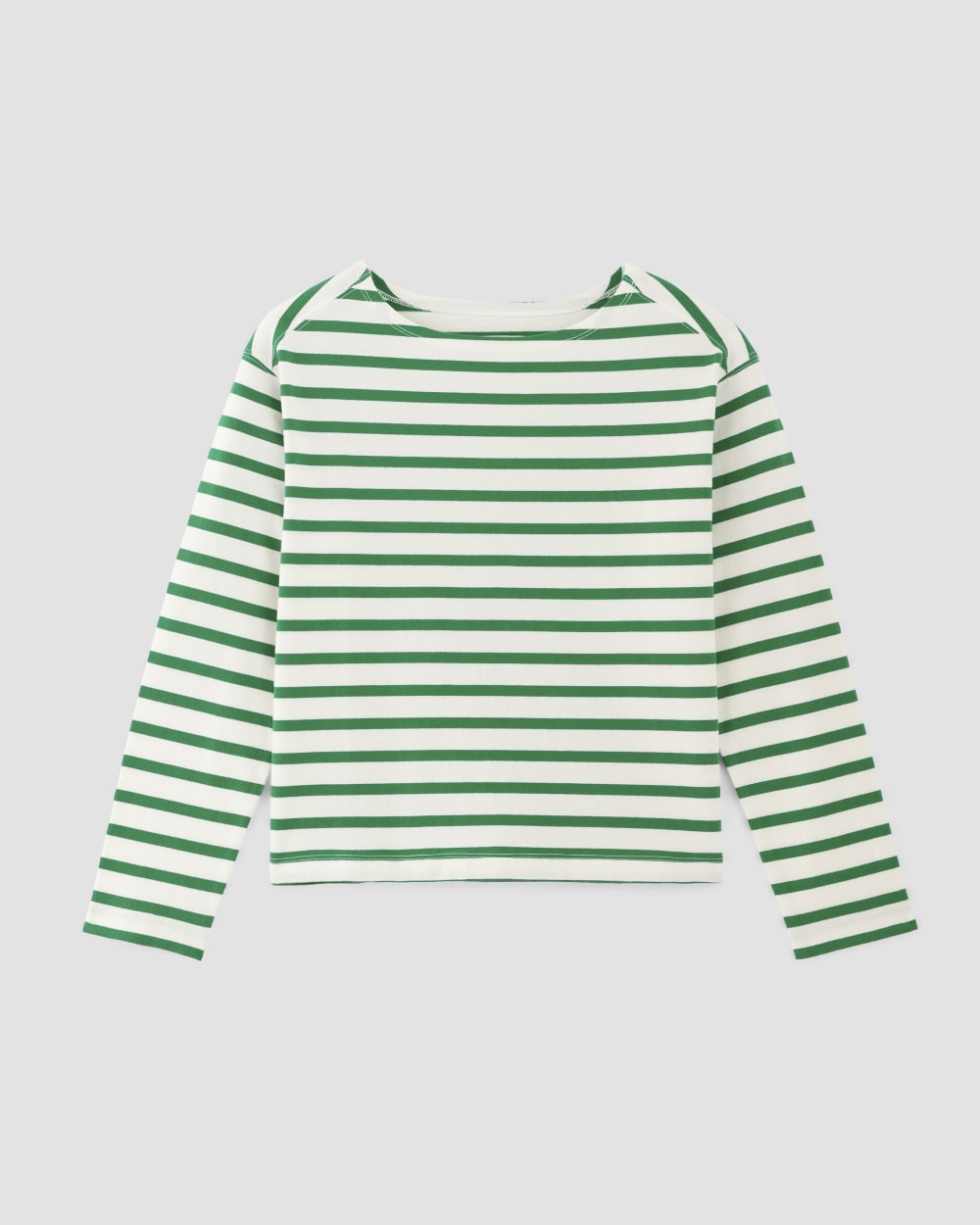 womens-modern-breton-tee-bone-grass-green | alt