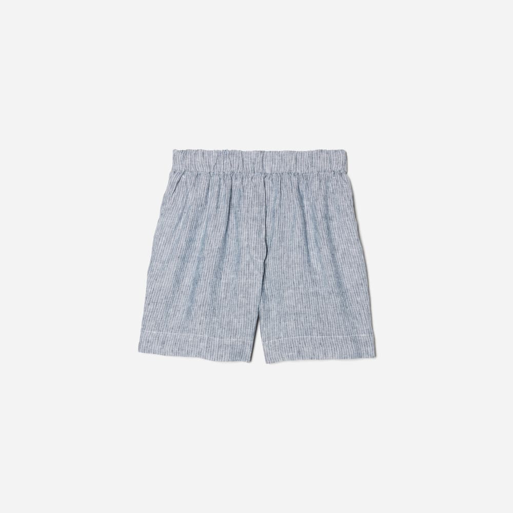 womens-linen-boxer-short-blue-white | alt