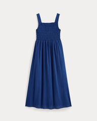 womens-gauze-smock-dress-mazarine-blue | alt