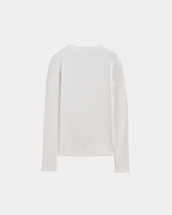 womens-luxe-rib-funnel-neck-tee-white | alt