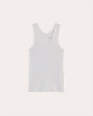womens-supima-micro-rib-tank-white | alt