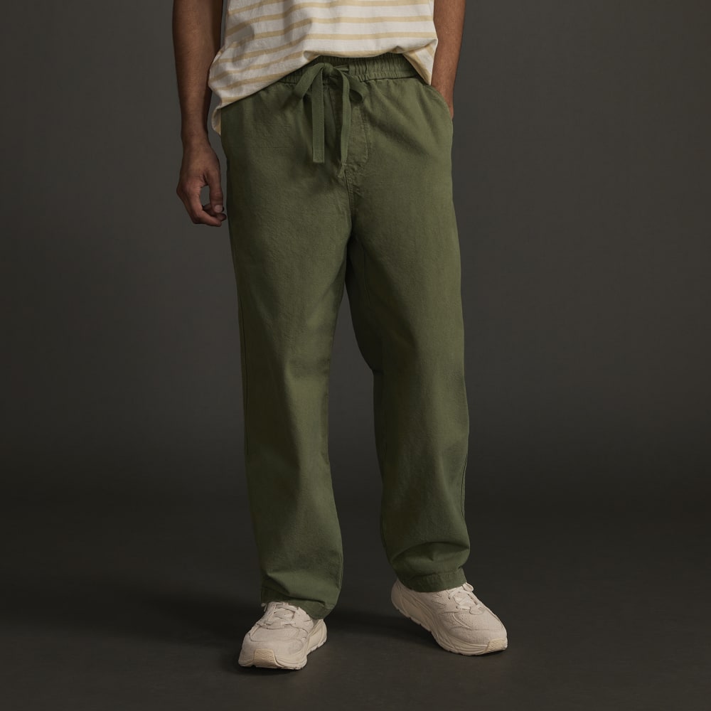 mens-canvas-organic-drawstring-pant-forest-green | primary