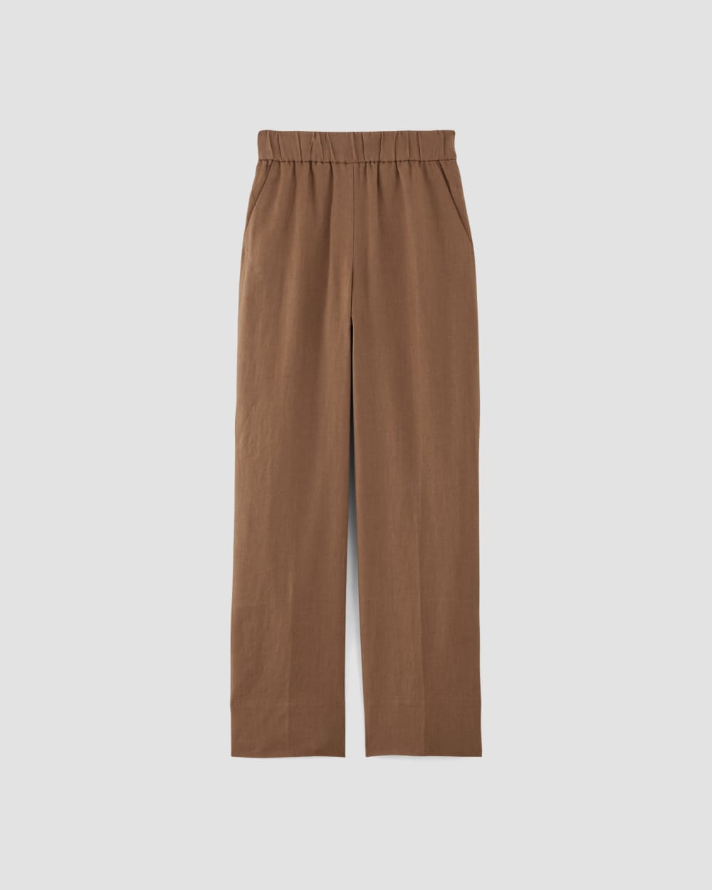 womens-linen-easy-pant-carob-brown | alt