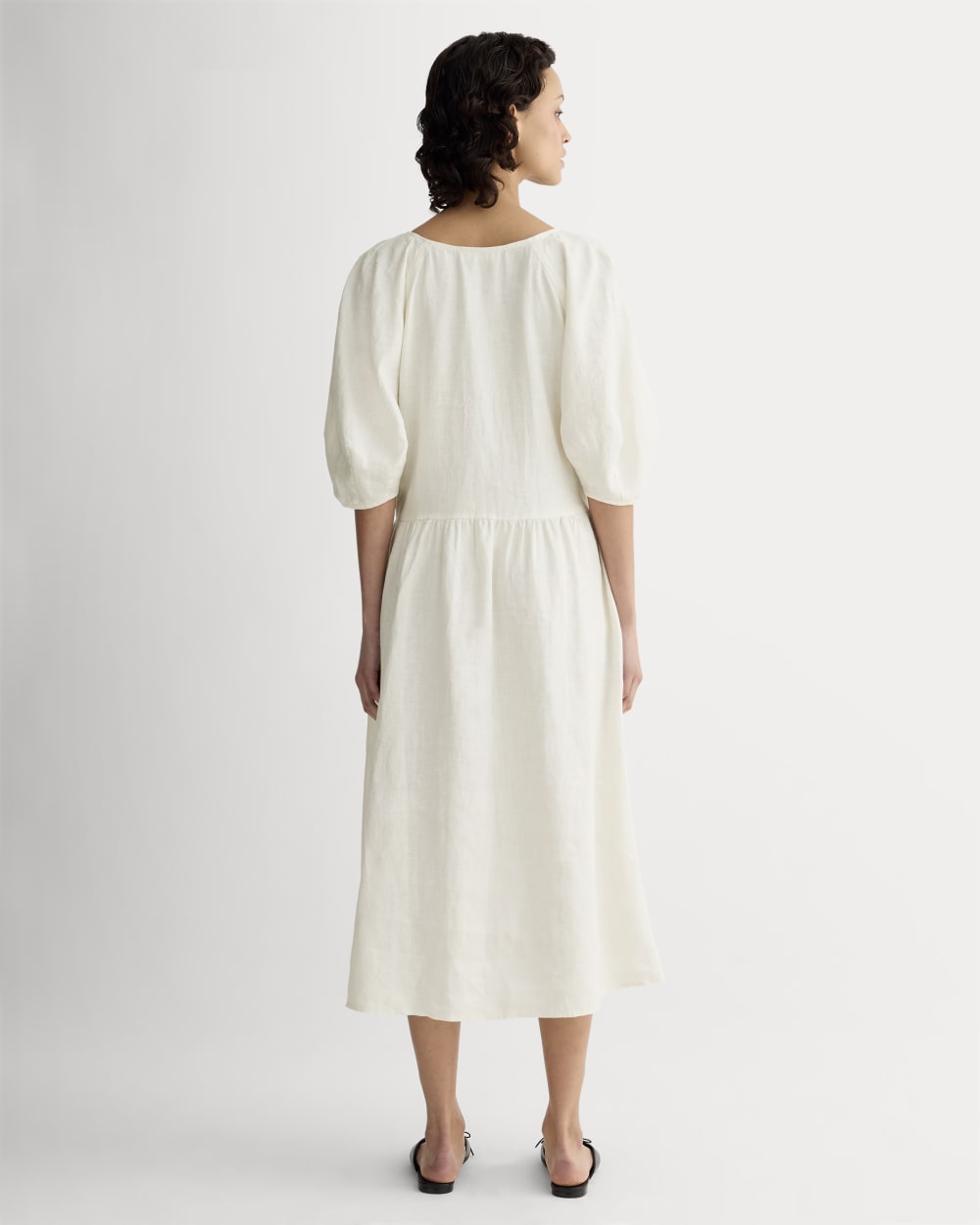 womens-linen-oversized-puff-sleeve-dress-bone