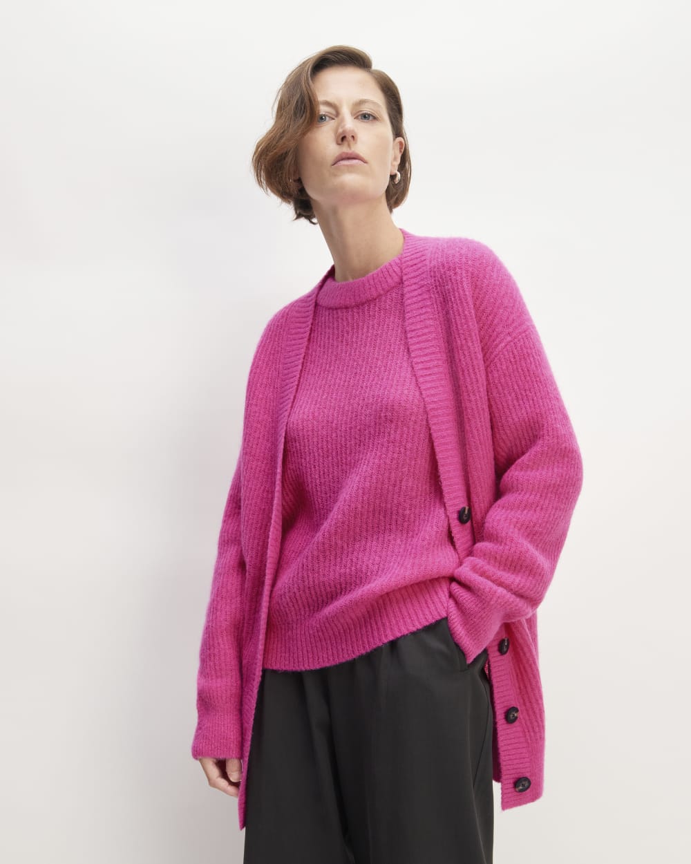 womens-alpaca-oversized-cardigan-fuschia-pink | primary