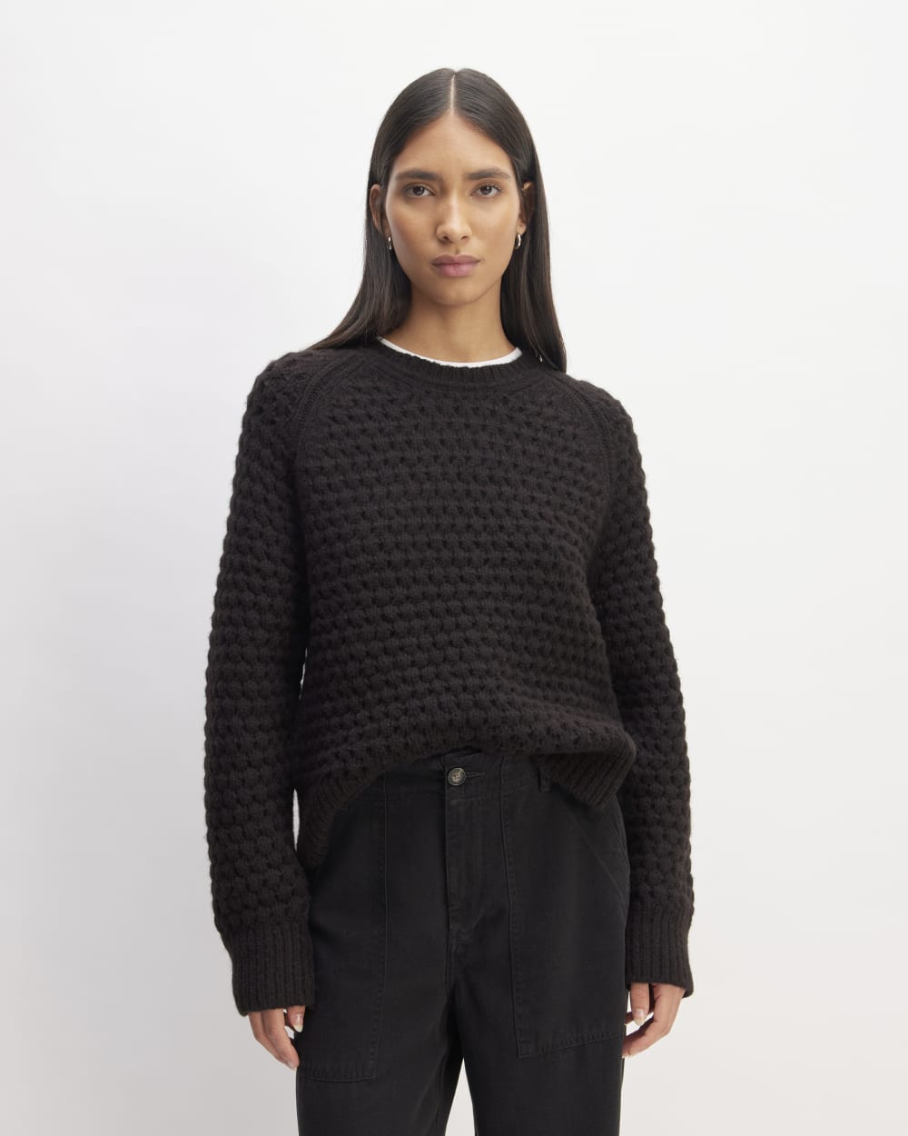 womens-cloud-oversized-textured-crew-black | primary