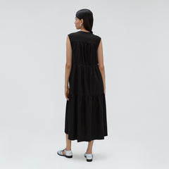 womens-tiered-midi-dress-black