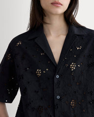 womens-eyelet-camp-shirt-black