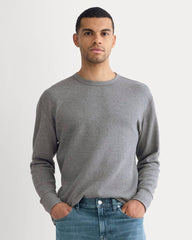 mens-thermal-cozy-waffle-crew-heather-charcoal | primary