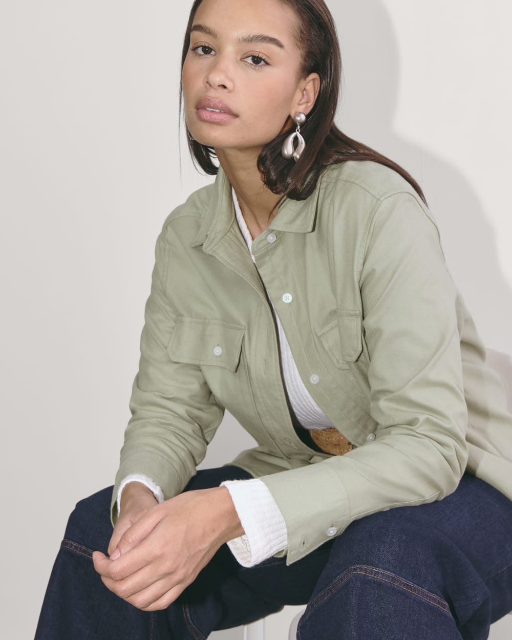 womens-flannel-boyfriend-shirt-seagrass | alt