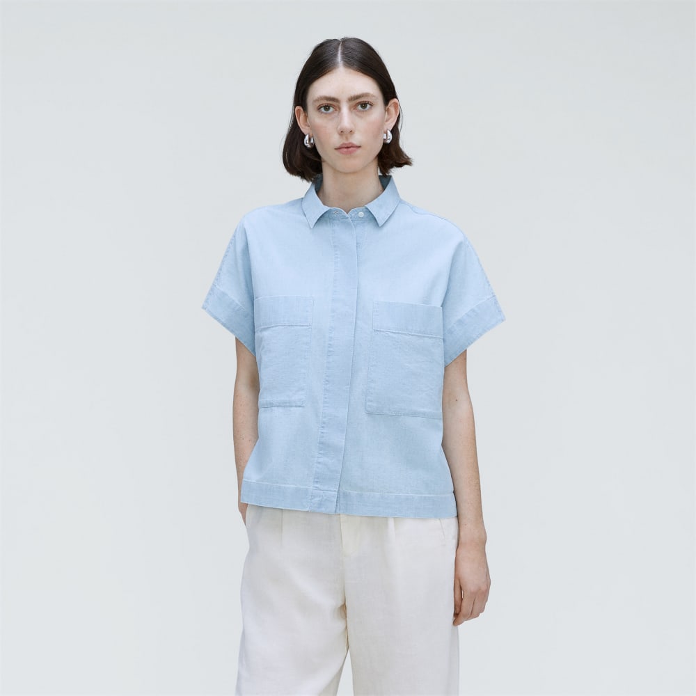 womens-rechambray-box-shirt-icy-blue | primary