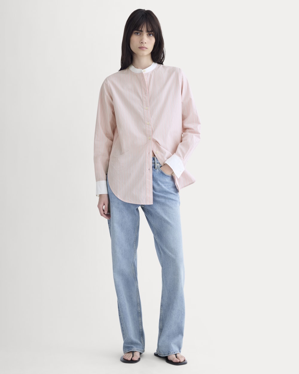 womens-oversized-shirt-cotton-pink-white-stripe