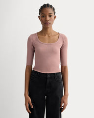 womens-luxe-supima-micro-rib-scoop-neck-rose-dusk | primary