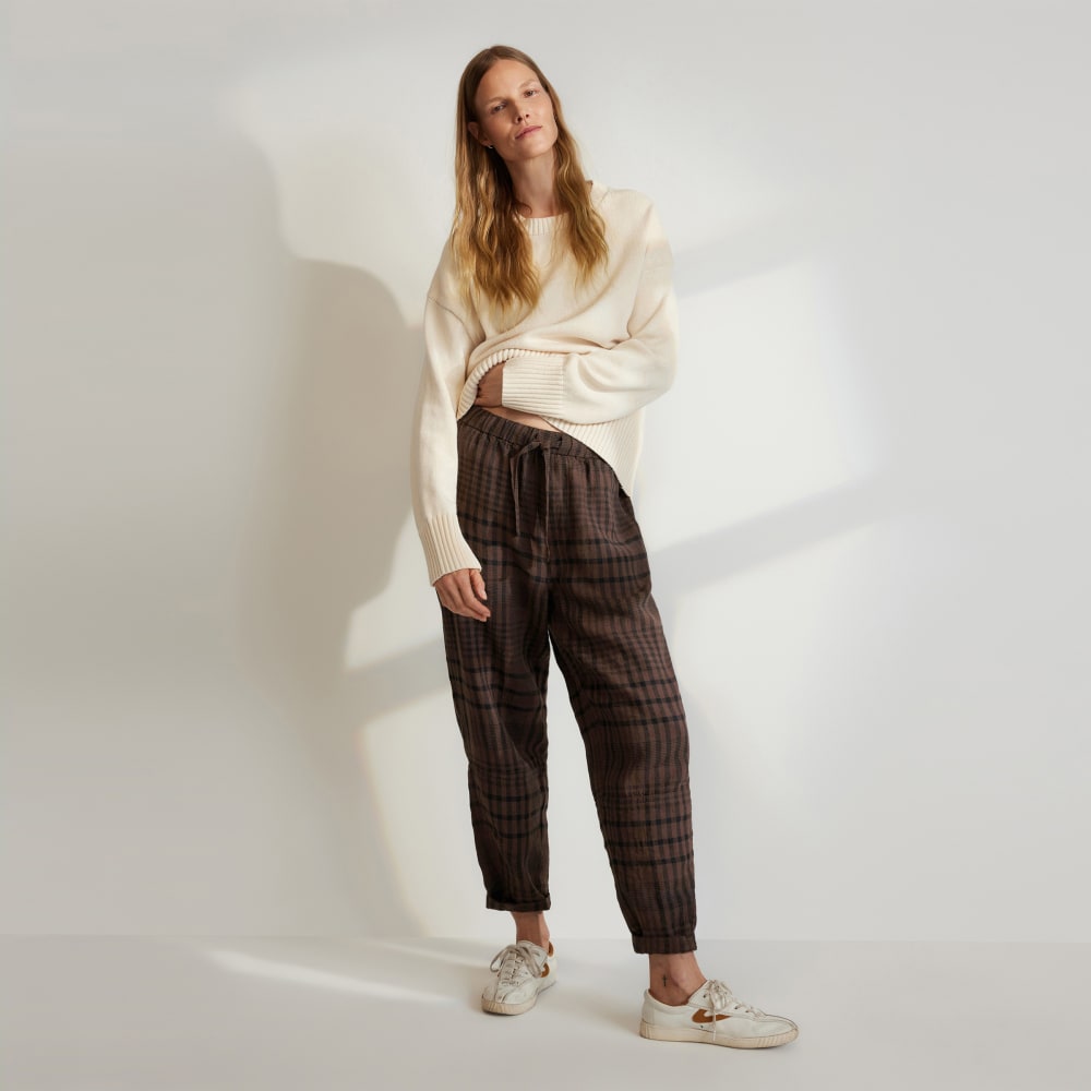womens-linen-pull-on-barrel-pant-chocolate-brown-black