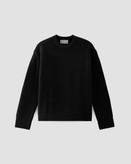 womens-felted-merino-oversized-crewneck-black | primary