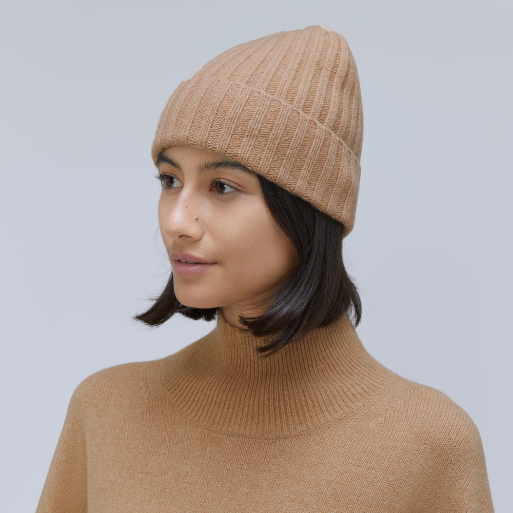 unisex-recashmere-beanie-light-camel | primary