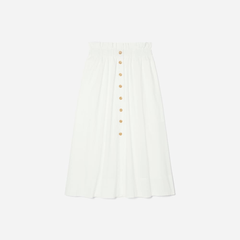womens-easy-button-front-skirt-white | alt