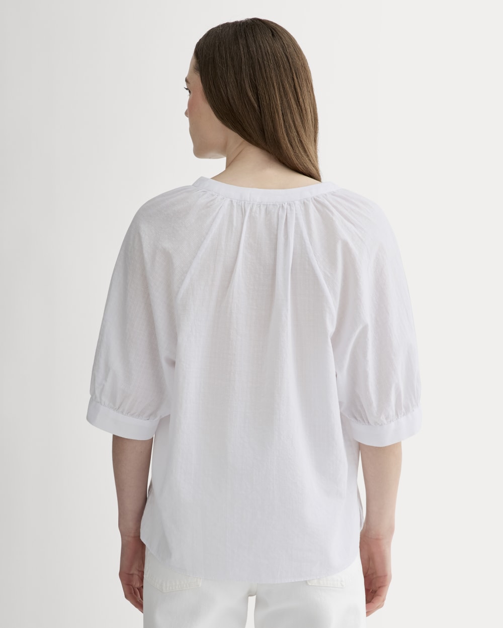 womens-gauze-gathered-top-white