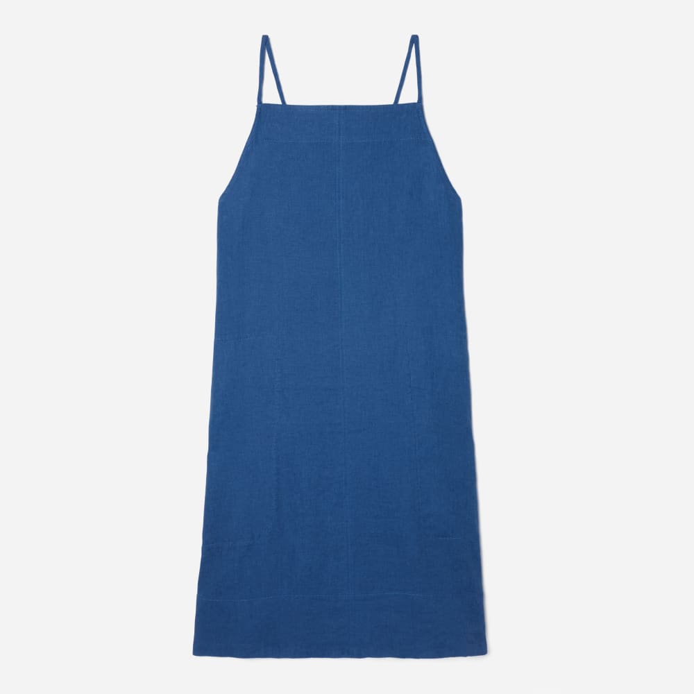 womens-linen-apron-dress-deep-blue
