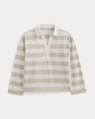 womens-mariner-rugby-top-peyote-bone-stripe | alt