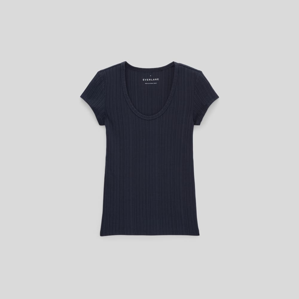 womens-rib-soft-knit-scoop-neck-tee-navy | alt