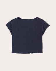womens-crinkle-top-navy | alt