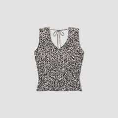 womens-satin-v-neck-top-splatter | alt