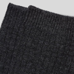 unisex-belgian-waffle-sweater-sock-heathered-charcoal | alt