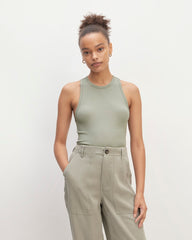 womens-supima-micro-rib-racerback-tank-sage-green | primary