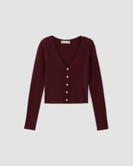 womens-ultrafine-merino-ribbed-cardigan-burgundy | alt