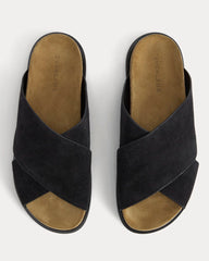 womens-suede-crossover-sandal-black | alt