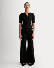 womens-rib-knit-short-sleeve-henley-black