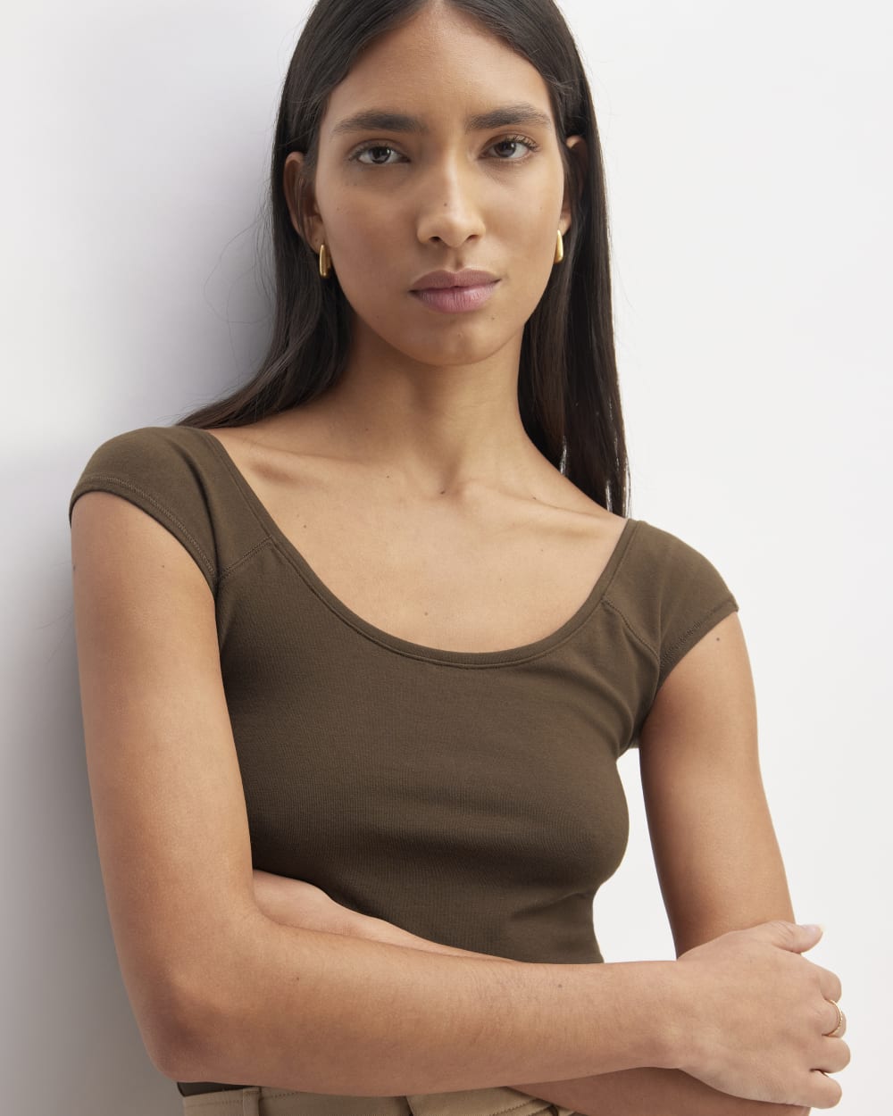 womens-supima-form-cap-sleeve-tee-cocoa